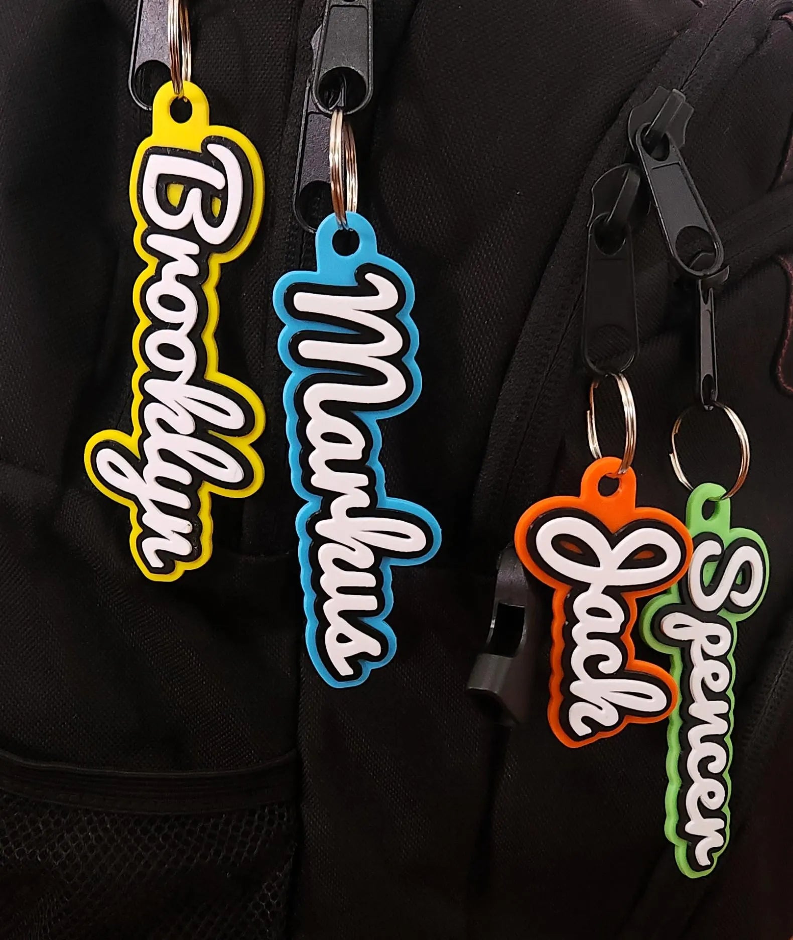 Personalised Name Tag Keyrings