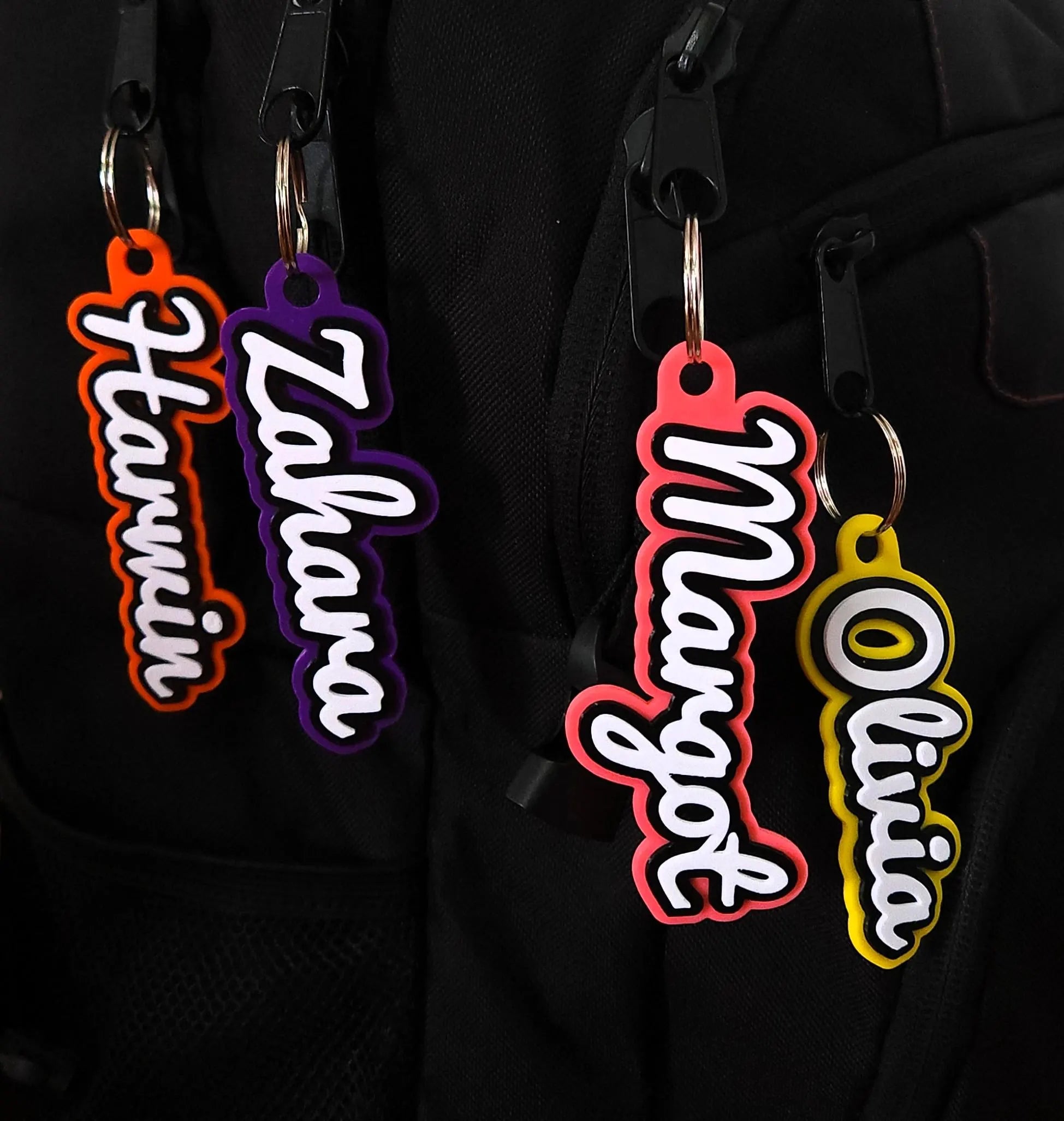 Personalised Name Tag Keyrings